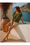 Openwork Knitwear Blouse – Summer Lightweight Textured Comfortable Cut Women's Top - 3