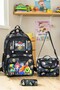 Primary School Orthopedic Waterproof 3 Compartment Primary School Boy's Backpack with Water Bottle