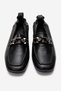 Women's Square Short Heeled Ballerina Shoes Real Leather Zy 4164 Black - 5