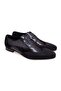 Black Color Lace-Up Genuine Leather Leather Sole Stone-Embellished Men's Shoes