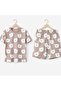 Boy's Teddy Bear Printed Summer Shorts Home Wear Pajama Set - 3