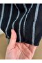 Yankı Hella Striped Single Pocket Shirt-Na878 Black - 5