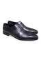 Dark Blue Color Lace-Up Genuine Leather Leather Sole Men's Shoes