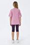 Girls' Capri Leggings Set - Dried Rose - 3