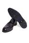 Black Color Lace-Up Genuine Leather Men's Shoes - 3