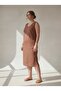 Sleeveless V-Neck Large Size Casual Dress Coffee - 4