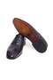 Dark Blue Color Lace-Up Genuine Leather Leather Sole Men's Shoes - 3