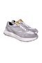 Gray Color Lace-Up Genuine Leather Men's Shoes