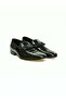 Black Color Laceless Genuine Leather Men's Shoes