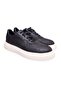 Black Color Lace-Up Genuine Leather Men's Shoes