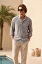 Men's Black Single Striped Long Sleeve Shirt Ls-13041 - 4