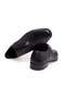 Black Color Lace-Up Genuine Leather Leather Sole Men's Shoes - 2