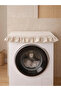 Ruffled Washing Machine Cover - Dowry Decorative Bathroom Machine Cover - Cream - 2