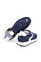 Dark Blue Color Lace-Up Genuine Leather Suede Men's Shoes - 2
