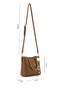 Women's Faux Leather Tan Handbag - 2