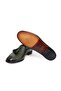Green Color Laceless Genuine Leather Leather Sole Men's Shoes - 3