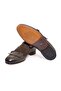 Green Color Laceless Genuine Leather Men's Shoes - 3