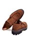 Brown Laceless Genuine Leather Suede Men's Shoes - 2