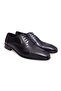 Black Color Lace-Up Genuine Leather Leather Sole Men's Shoes