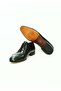 Black Color Lace-Up Genuine Leather Men's Shoes - 3