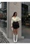 Lace Detailed Chiffon Skirt - 6
