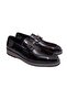 Black Color Laceless Genuine Leather Men's Shoes