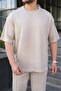Men's Oversize Modal Fabric Premium Quality 2-Piece Set-Beige - 2