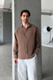 Men's Oversize Striped Modal Shirt - 6