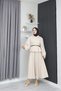 Belt Detailed Skirt Suit with Pencil Skirt - 3