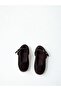 Genuine Leather Brown Suede Single Buckle Mary Jane Ballet Flats for Women - 5
