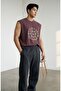 Urban Print Oversize Sleeveless Men's T-Shirt - 2