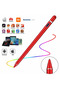 Stylus Pen Pencil Gen - Replacement for Apple iPad Pro, Mini, Air, iOS & Android Tablets - Red - 6