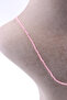 Pink Quartz Stone Necklace Natural Stone Faceted Cut 2-3 mm - 2