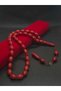 Sıkma Ateş Kehribar Natural Stone Coarse Cut 33 Habbeli Stone Systematic Knitted Tassel Master Signed Prayer Beads Men's Accessory