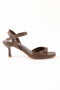 Genuine Leather Brown Heeled Women's Sandals - Rgn5141