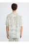قميص رجالي من NEVAVM بتصميم Regular Fit Resort Yaka Patterned - 4