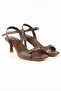 Genuine Leather Brown Heeled Women's Sandals - Rgn5141 - 4