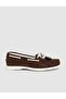 Brown Detailed Genuine Leather Marine Loafer Shoes