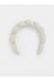 Mavi̇makro Makeup Hair Band and Bracelet Set Ecru - 3