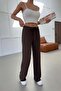 Beli Rubber Ribbed Modal Tracksuit Brown - 6