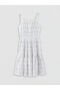 Two Mt Shop Quality Lcw Kids Blue Square Collar Embroidered Girls' Dress - 4