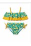 Girl's Lemon Patterned Ruffle Bikini Set Yellow Turquoise - 2