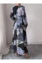 Women's Floral Patterned Chiffon Dress - 2
