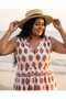 Women's Bohemian Patterned V-Neck Midi Dress - 2