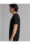 Unisex Men'S/Women's 5-Piece Black Cotton Crew Neck Basic T-Shirt - 3