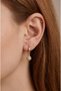 Stone Ball Charm Hoop Earrings – Sparkling Minimalist