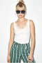 Women's Black-White-Brown Lace Detailed Strappy Stylish Blouse 1081 60286071 - 3