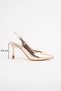 Gold Patent Leather Open Back 8.5 cm V Model Women's Summer Stiletto Special Heel New Season Premium Product - 3