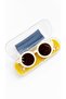 Retro Round Kids Sunglasses - Cream Frame & Brown Lens - 2