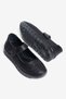 Women's Genuine Leather Sports Ballerinas with Straps and Flexible Soles Casual Shoes Lunex Black - 4